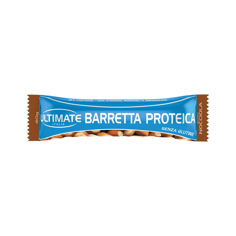 ULTIMATE ITALIA Integratore alimentare - BARRETTA PROTEICA NOCCIOLA - 40g