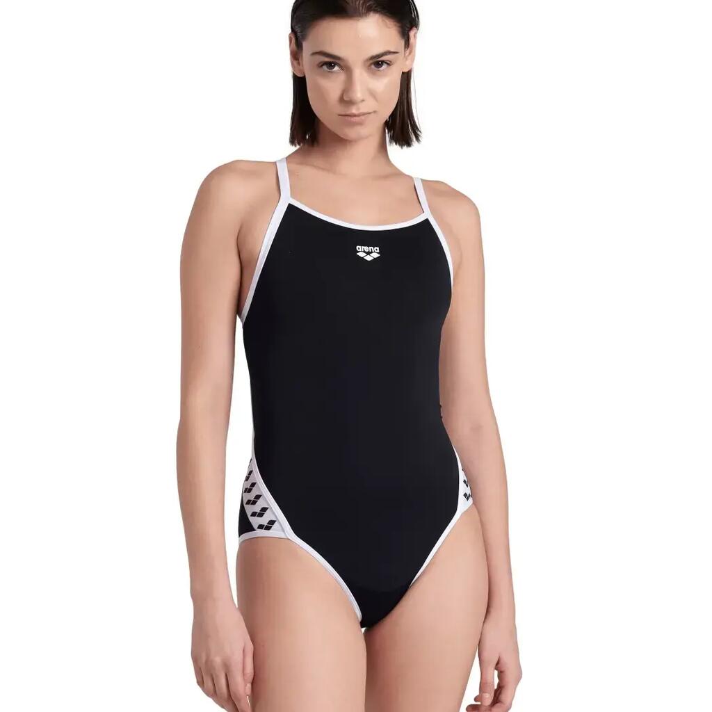 Arena Badpak Icons Super Fly Back Solid Zwart/Wit