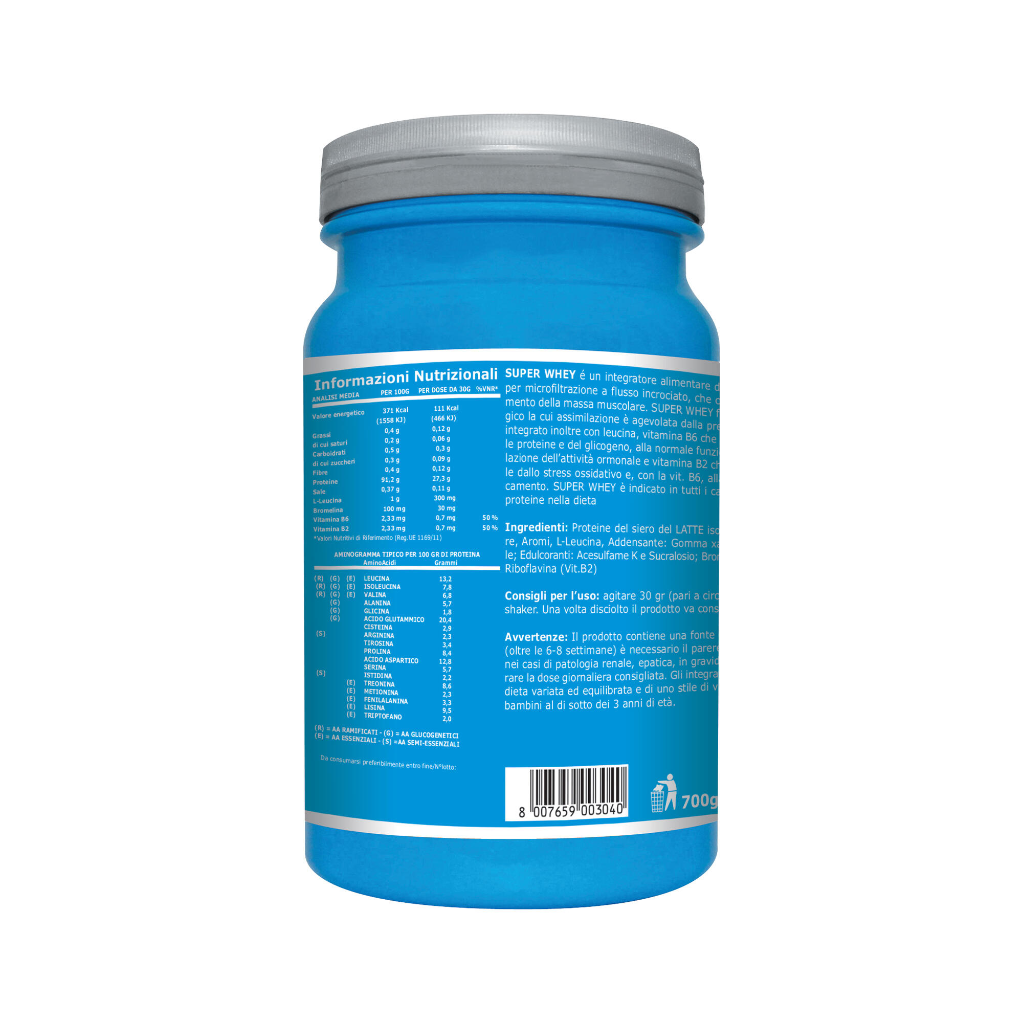 Integratore alimentare - SUPER WHEY PISTACCHIO - 700g 3/7