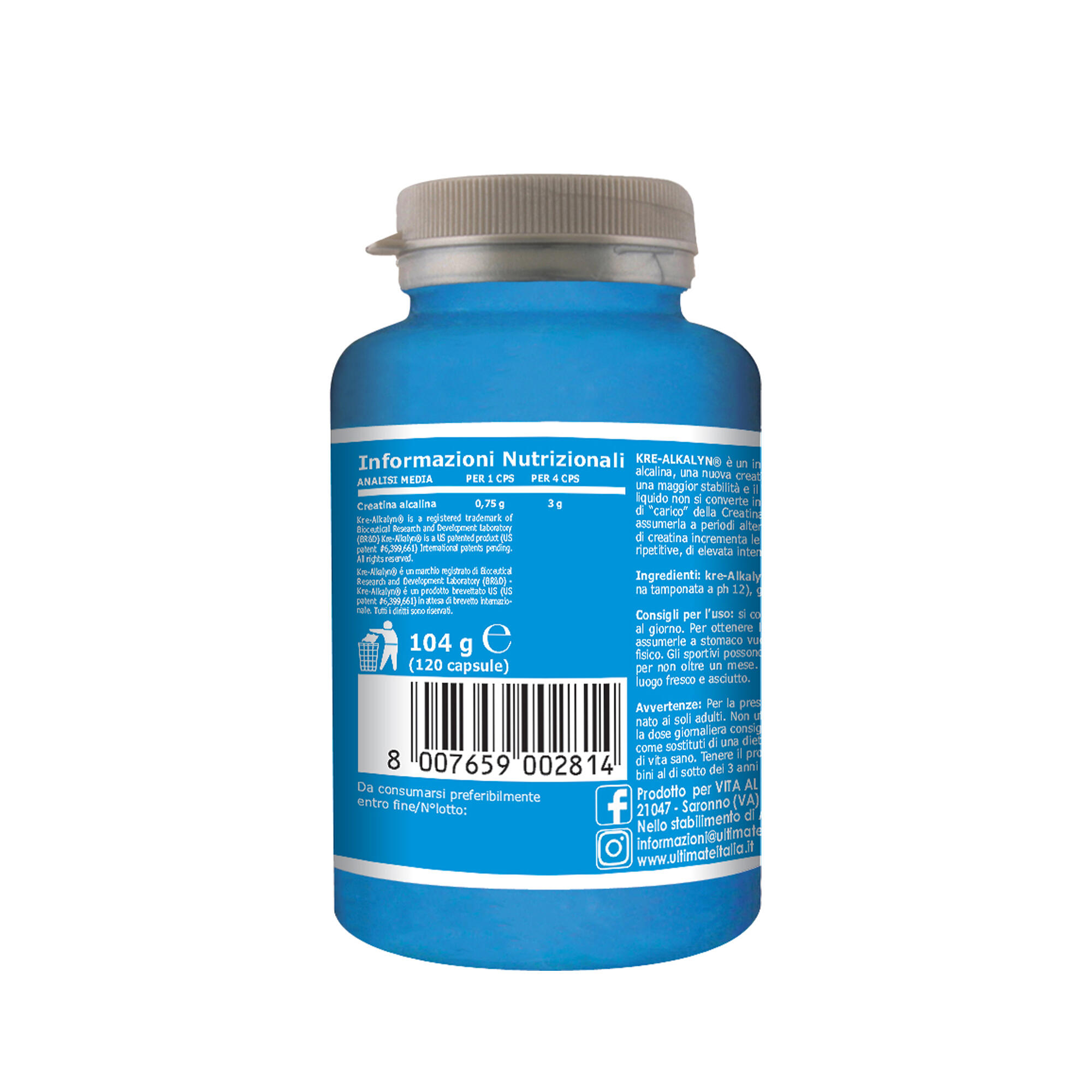 Integratore alimentare - KRE-ALKALYN - 120 cps 3/7
