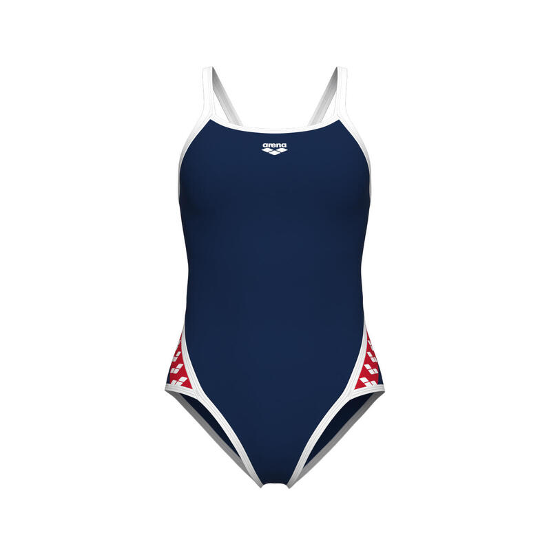 Maillot de bain Arena Icons Super Fly Back Solid Marine bleu/Blanc/Rouge