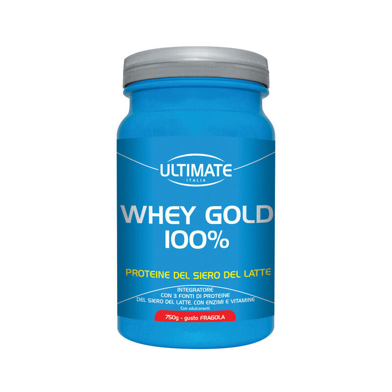 ULTIMATE ITALIA Integratore alimentare - WHEY GOLD 100% FRAGOLA - 750g