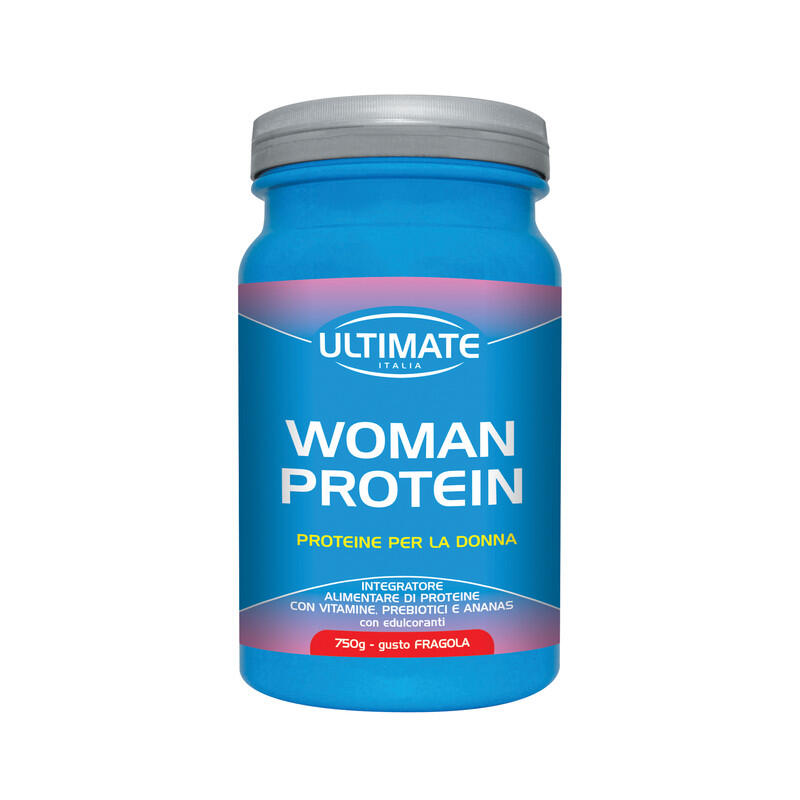 ULTIMATE ITALIA WOMAN PROTEIN FRAGOLA 750g PROTEINE PER LE DONNE CON DRENANTI E PREBIOTICI