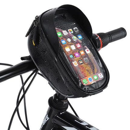 Torba rowerowa Wozinsky na kierownicę z etui na telefon, czarna 1 l (WBB16B