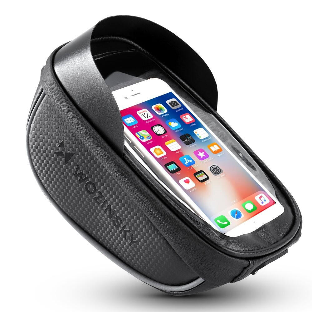 Torba rowerowa Wozinsky na kierownicę z etui na telefon, czarna 1 l (WBB16B 2/7
