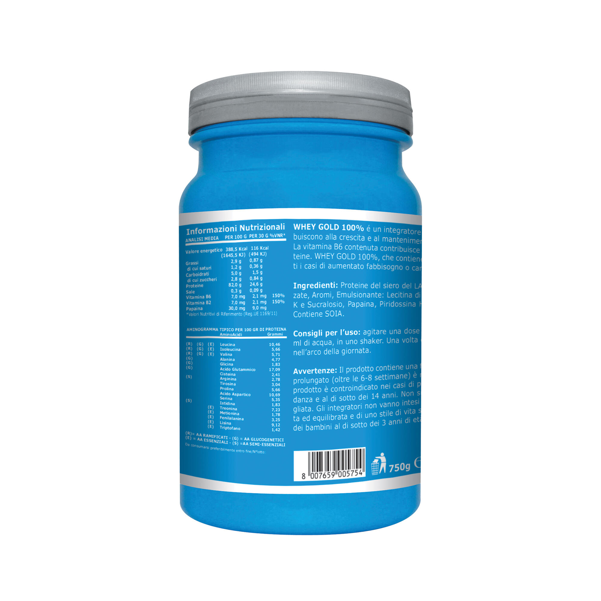 Integratore alimentare - WHEY GOLD 100% VANIGLIA - 750g 3/7