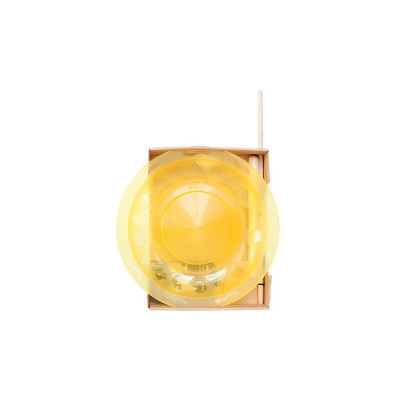 Cirkao - Assiette À Tourner + Baguette Bois Pliable Henrys - Assiette Chinoise - Jaune - 25 Cm - Decathlon