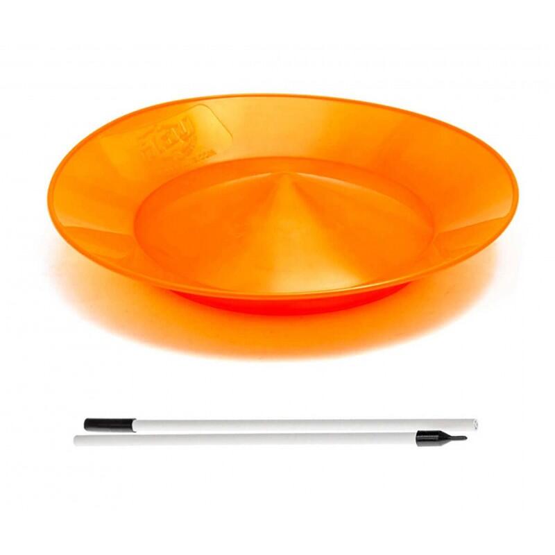 Cirkao - Assiette Souple Fluo + Baguette Plastique Pliable Play - Assiette Chinoise - Orange - 23 Cm - Decathlon