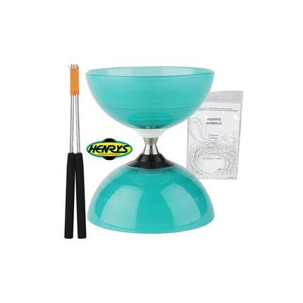 Diabolo Beach à roulement - Turquoise + Bag. Alu Bleu + 5m ficelle