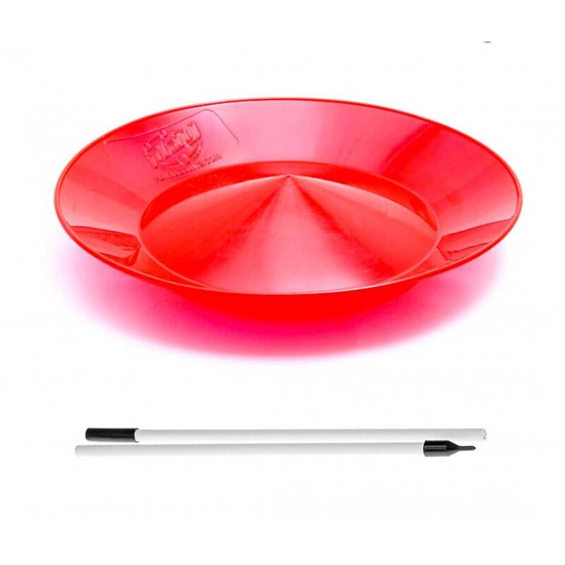 Cirkao - Assiette Souple Fluo + Baguette Plastique Pliable Play - Assiette Chinoise - Rouge - 23 Cm - Decathlon