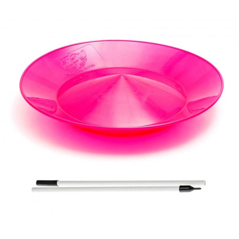 Cirkao - Assiette Souple Fluo + Baguette Plastique Pliable Play - Assiette Chinoise - Rose - 23 Cm - Decathlon