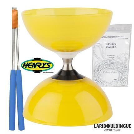 Diabolo Beach à roulement - Turquoise + Bag. Alu Bleu + 5m ficelle