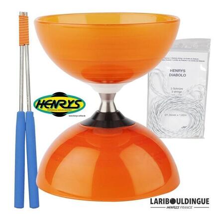 Diabolo Beach à roulement - Turquoise + Bag. Alu Bleu + 5m ficelle