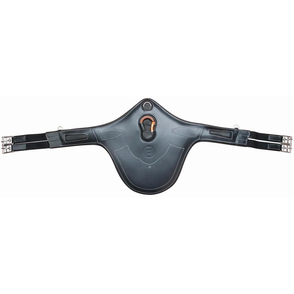 Luxury riding girth in grained leather T de T