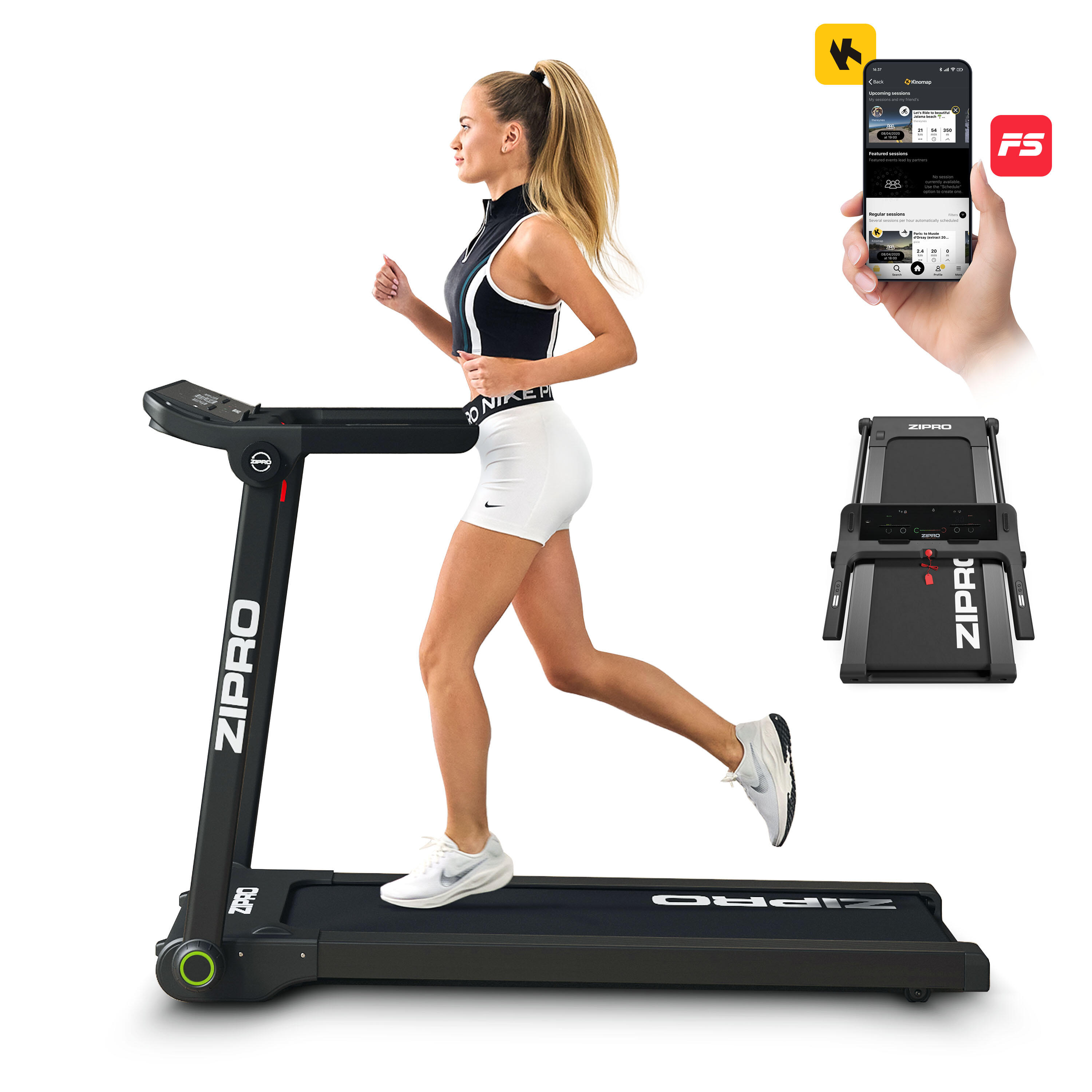 Zipro Pacto iConsole+ Passadeira Elétrica para corrida