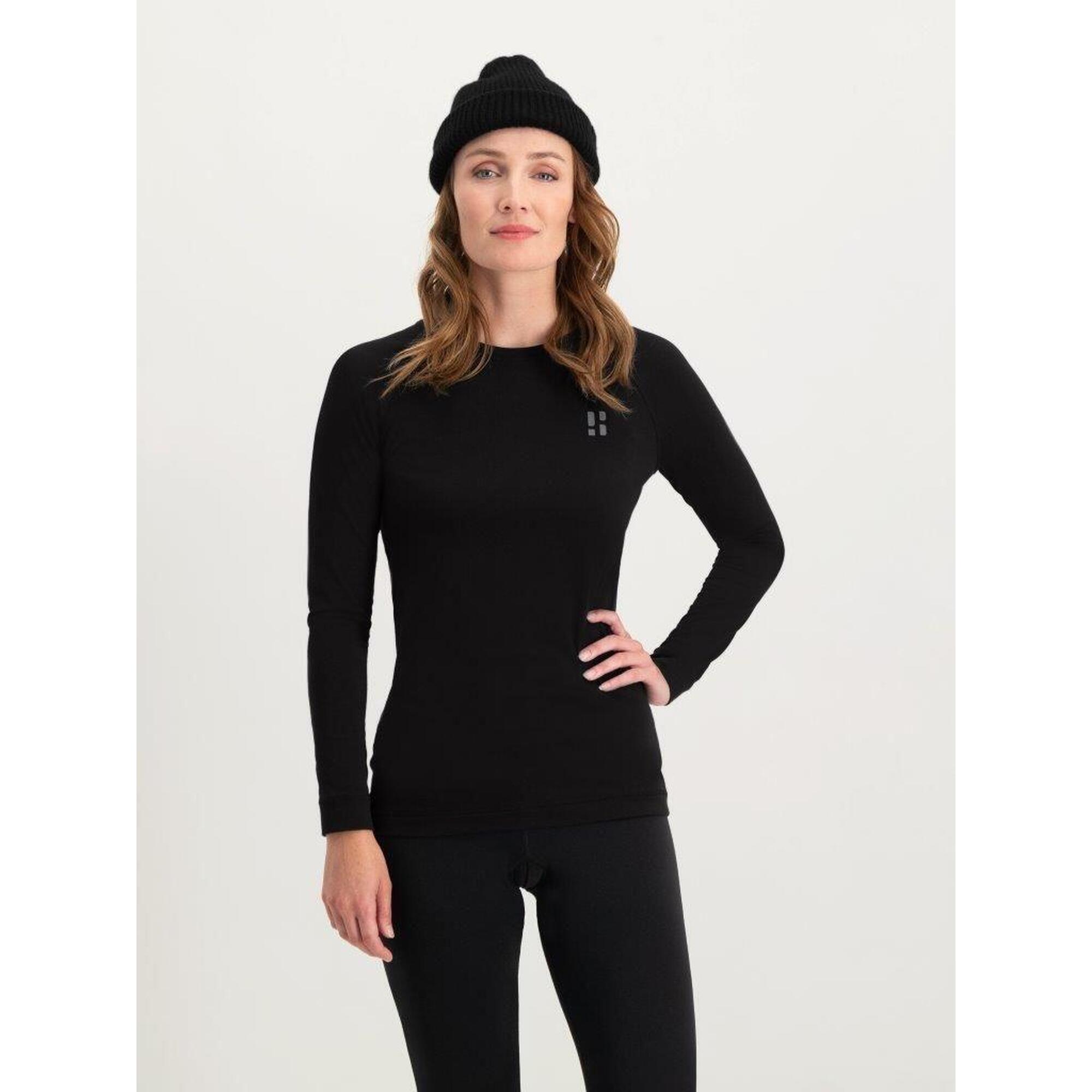 Poederbaas Thermoshirt Dames Lightweight Zwart