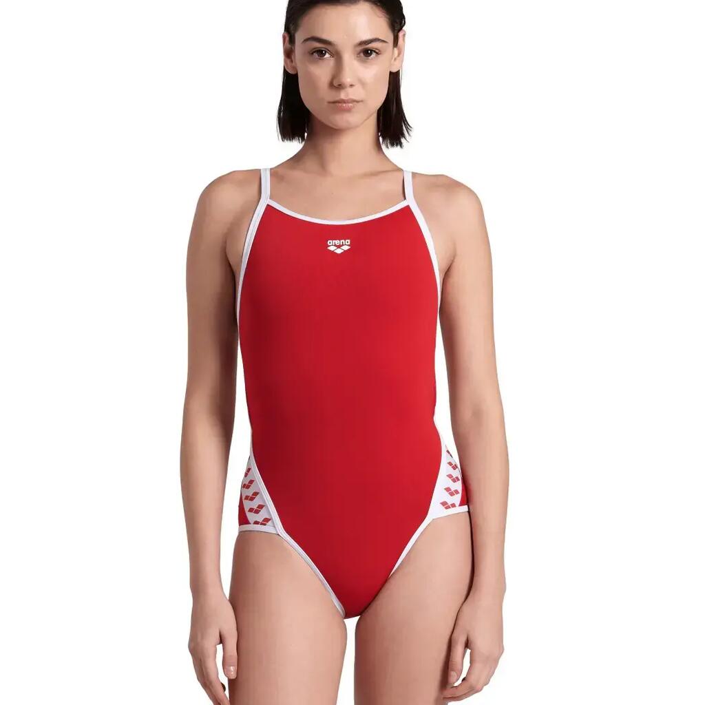 ARENA Icons Solid Super Fly Back Swimsuit, Red/White, UK 34