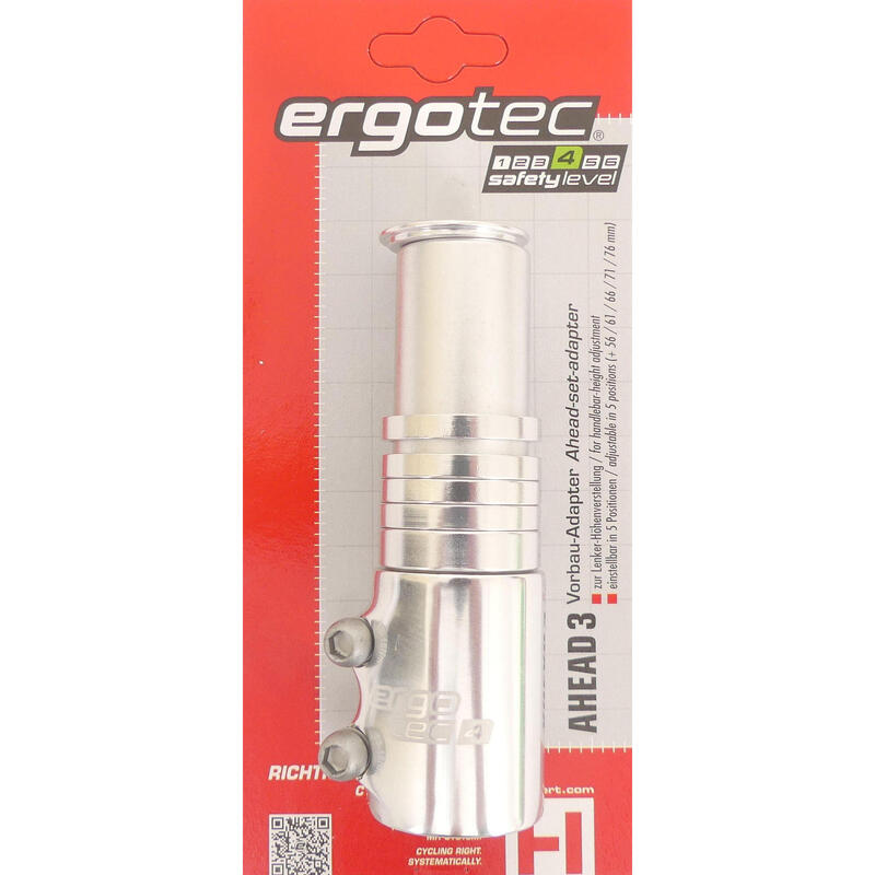 Extension de tige devant 3 - 1-1 / 8 "AL6061 T6 - Argent web only      3900€     ERGOTEC Extension de tige devant 3 - 1-1 / 8 "AL6061 T6 - ArgentVendu exclusivement en ligne   
