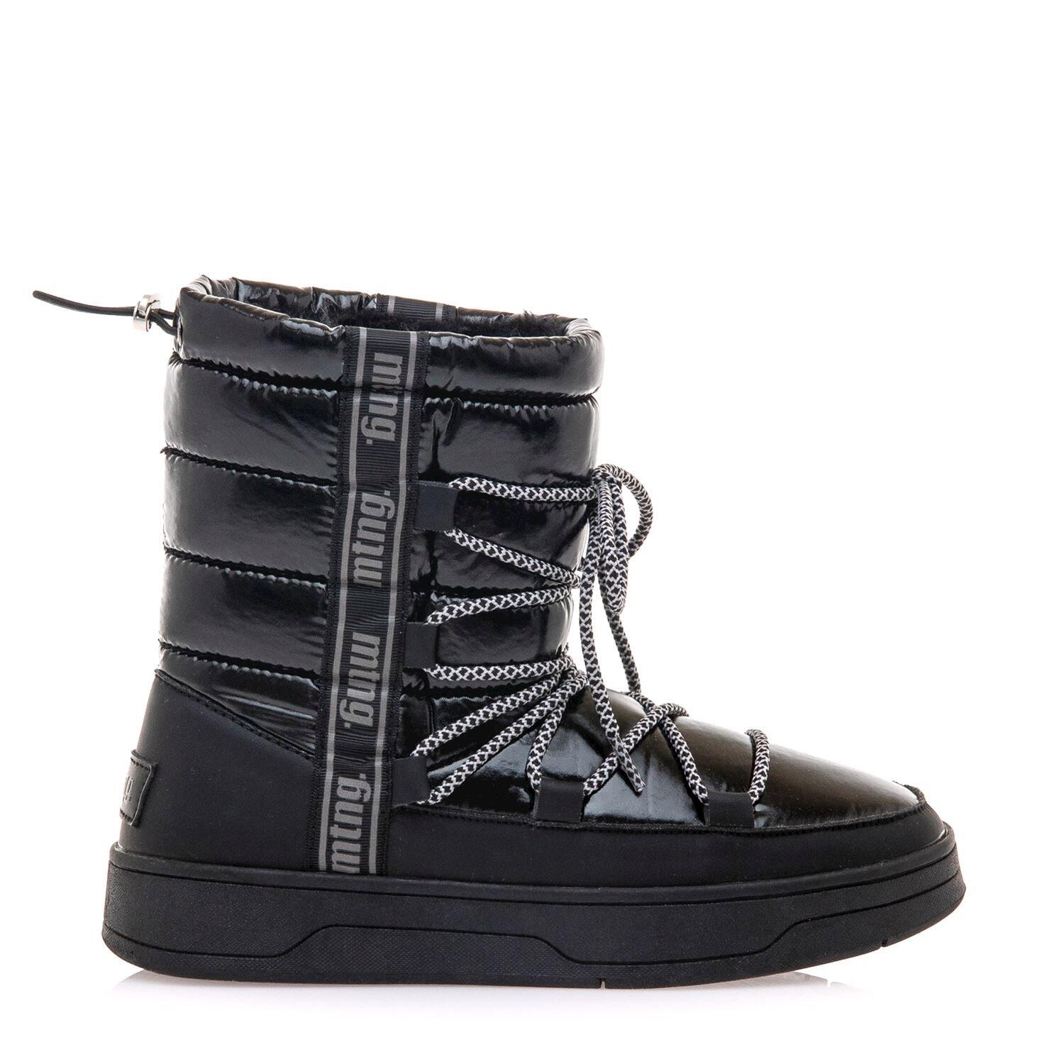 botas de tornozelo planas mulher mtng nepal preto