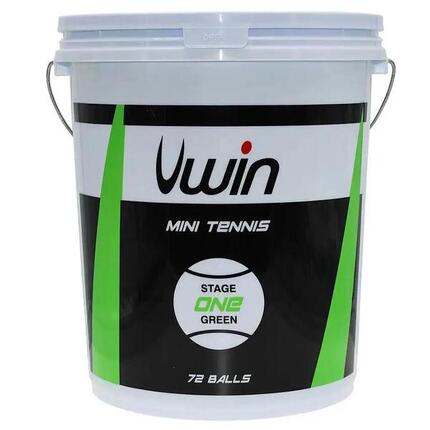 Tennisball mit Eimer von 72 Bällen Uwin Stage 1