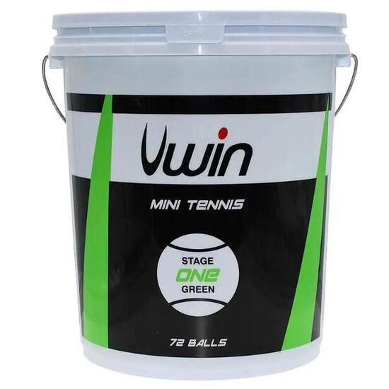 Tennisball mit Eimer von 72 Bällen Uwin Stage 1