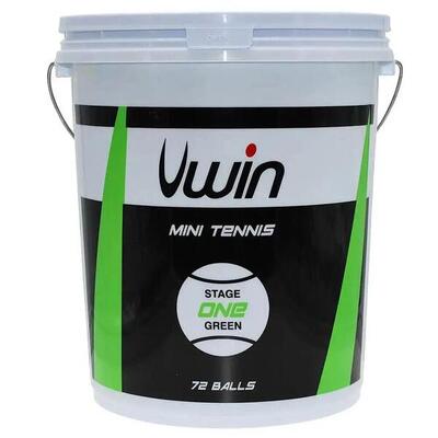 Tennisball mit Eimer von 72 Bällen Uwin Stage 1