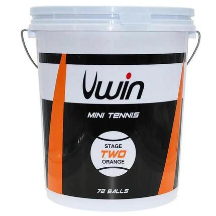 Tennisball mit Eimer von 72 Bällen Uwin Stage 2