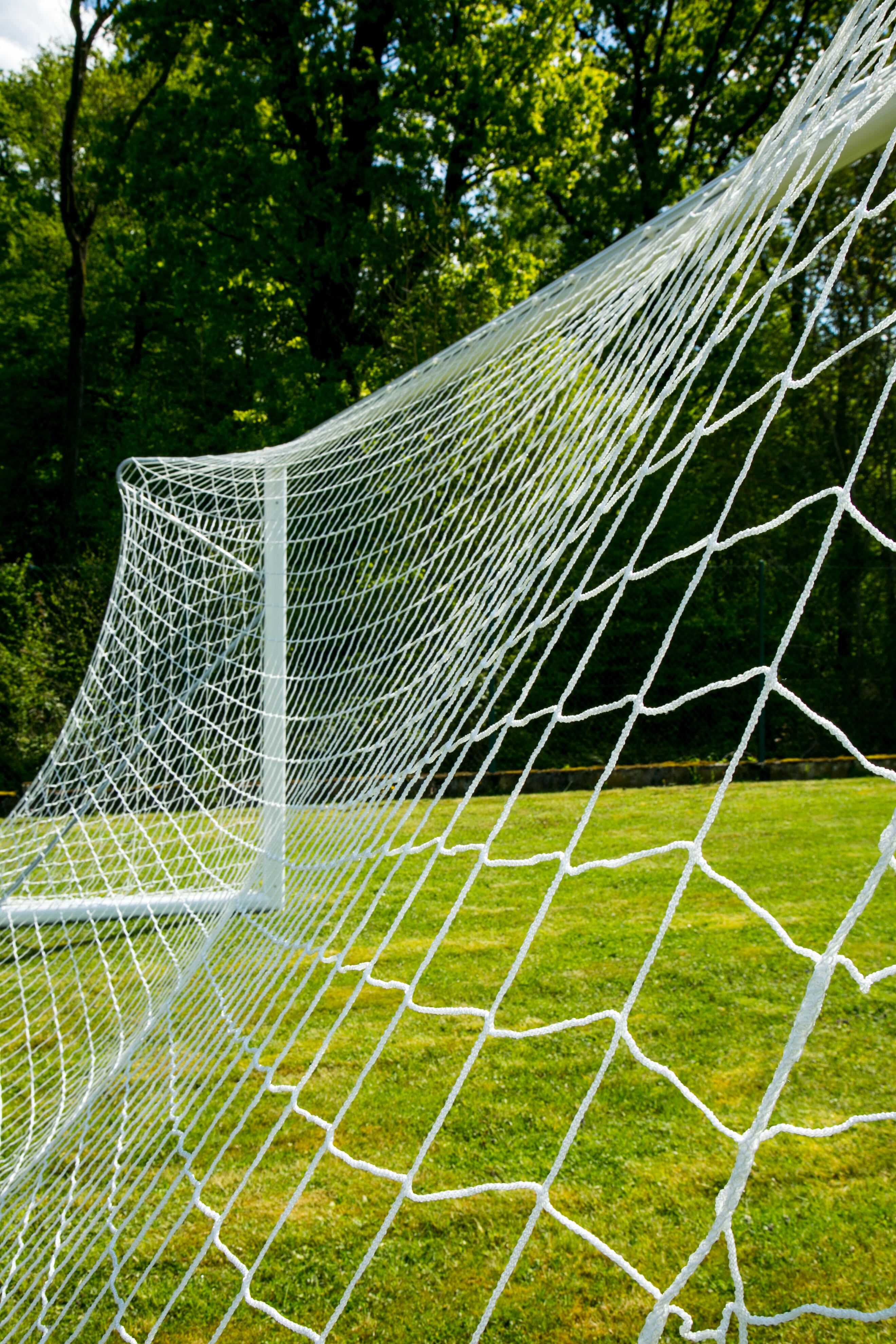 Rete da calcio a 11 2mm - Bianco - Per porta 7.32 x 2.44 x 0.8 x 1.5m 5/5