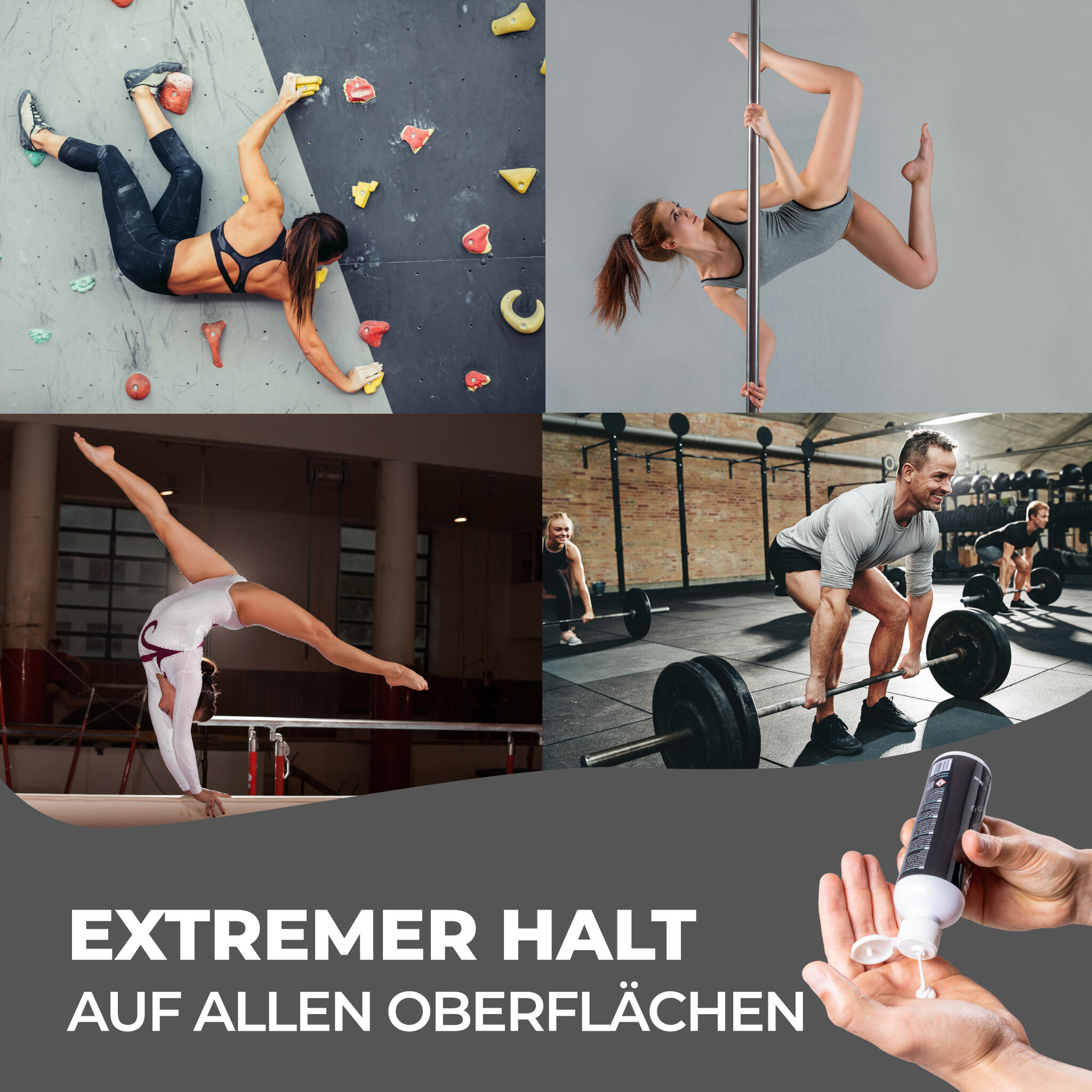 Liquid Chalk für perfekten Grip, schnell trocknend & abwaschbar (1x / 2x 200ml) 6/8