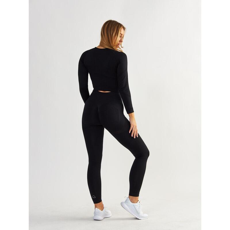 Longsleeve fitness damski Beshaped Power Up! bezszwowy