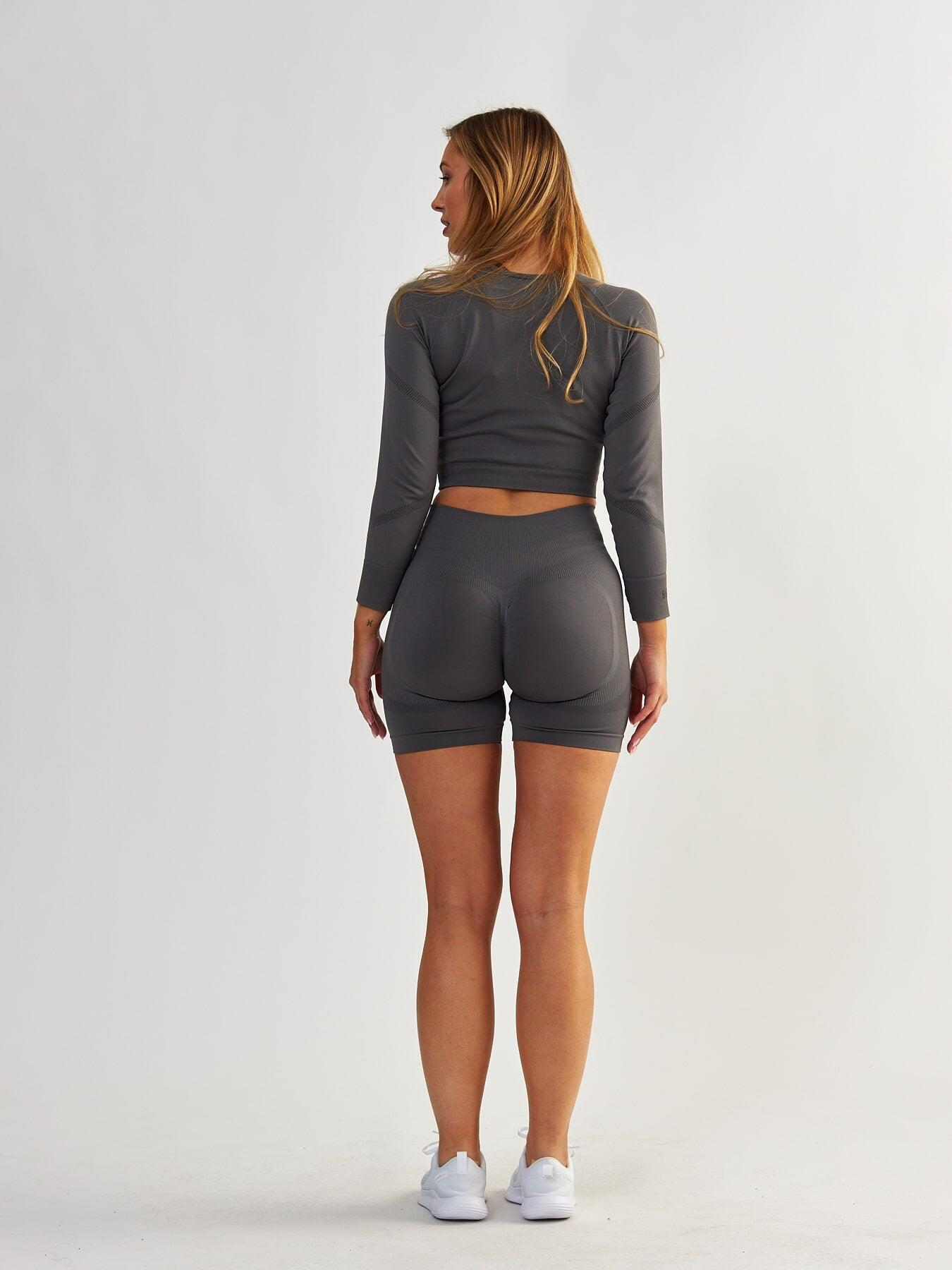 Longsleeve fitness damski Beshaped Power Up! bezszwowy 7/8
