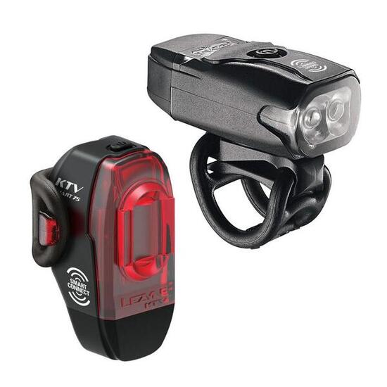 Coppia di luci anteriori/posteriori per bicicletta Lezyne KTV SMART