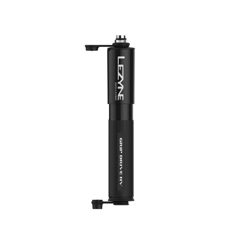 Lezyne pompa manuală HV Grip Drive S (18,6 cm) - aluminiu, furtun ABS integrat