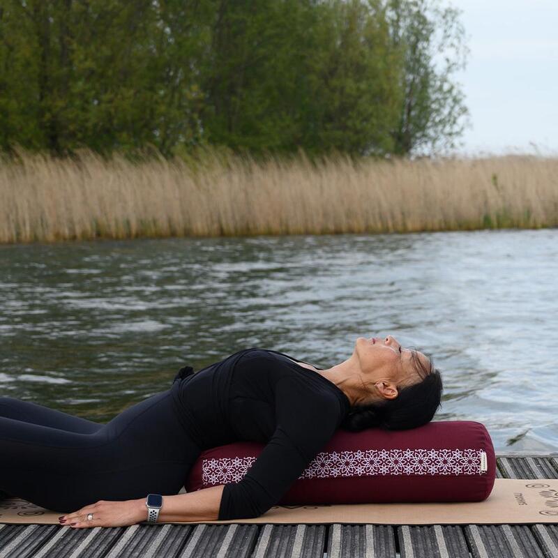 Housse pour Bolster Yoga Bordeaux