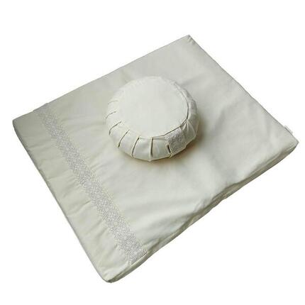Set de méditation avec coussin Zafu Ivoire