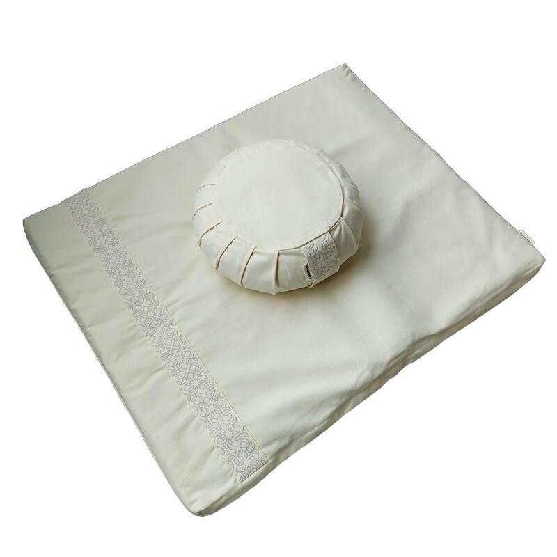 Samarali Set de méditation avec coussin Zafu Ivoire