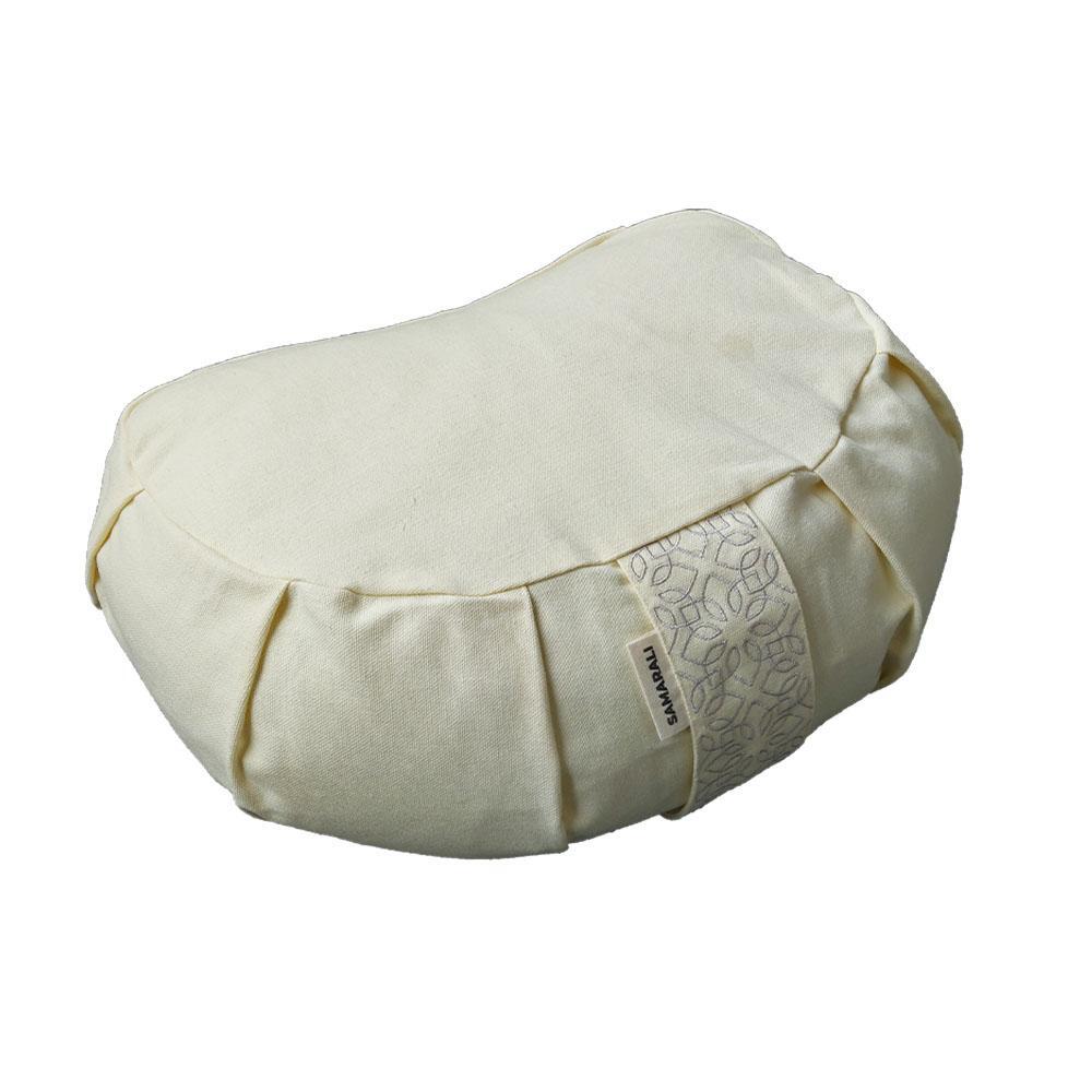 Samarali - Coussin De Méditation Demi Lune Ivoire - Zafu - Beige|blanc - Taille Unique - Decathlon