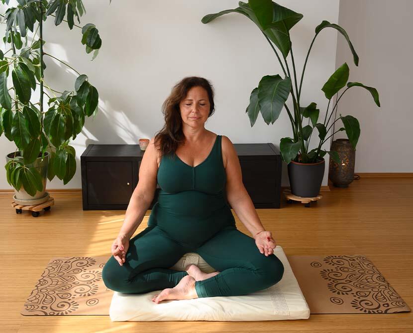 Alfombra de Meditación Zabuton Marfil 3/7