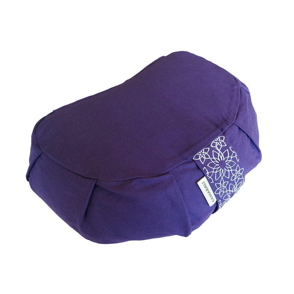 SAMARALI Cojín de Meditación Media Luna Morado