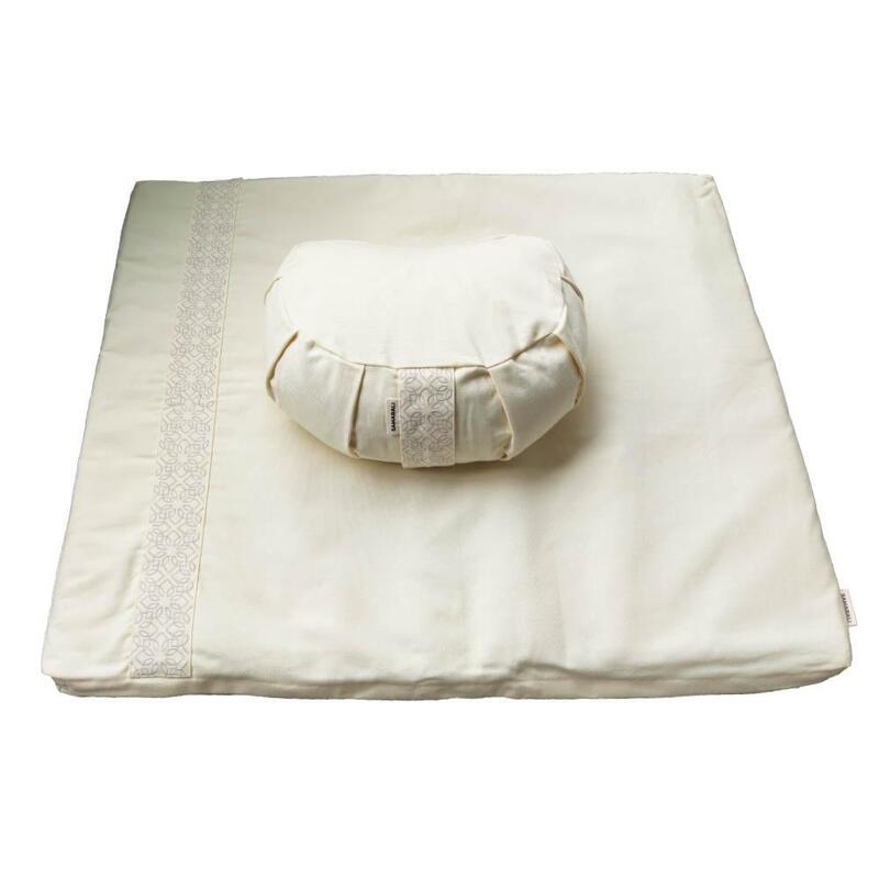 Set de meditație cu pernă Crescent Fildeş