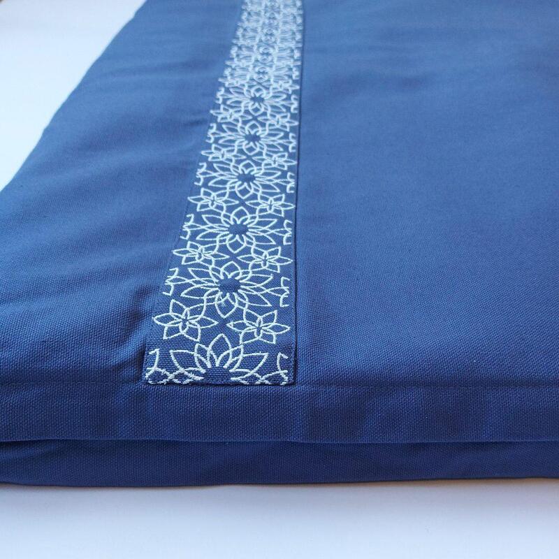 Set de méditation avec coussin Croissant Jean Bleu