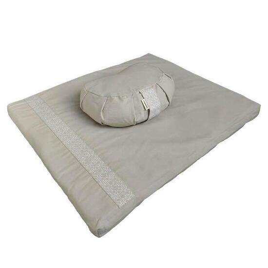 Zafu Samarali Coussin Croissant Château Gray coton bio