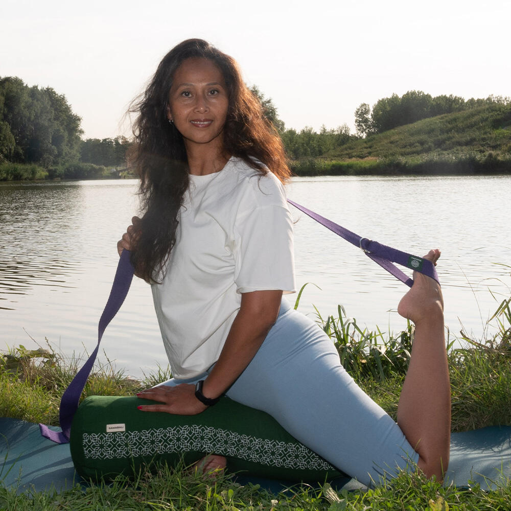 Yoga Bolster Bosgroen 4/5