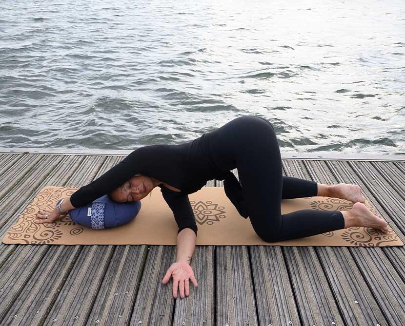 Almofada de Meditação Azul Denim 4/7