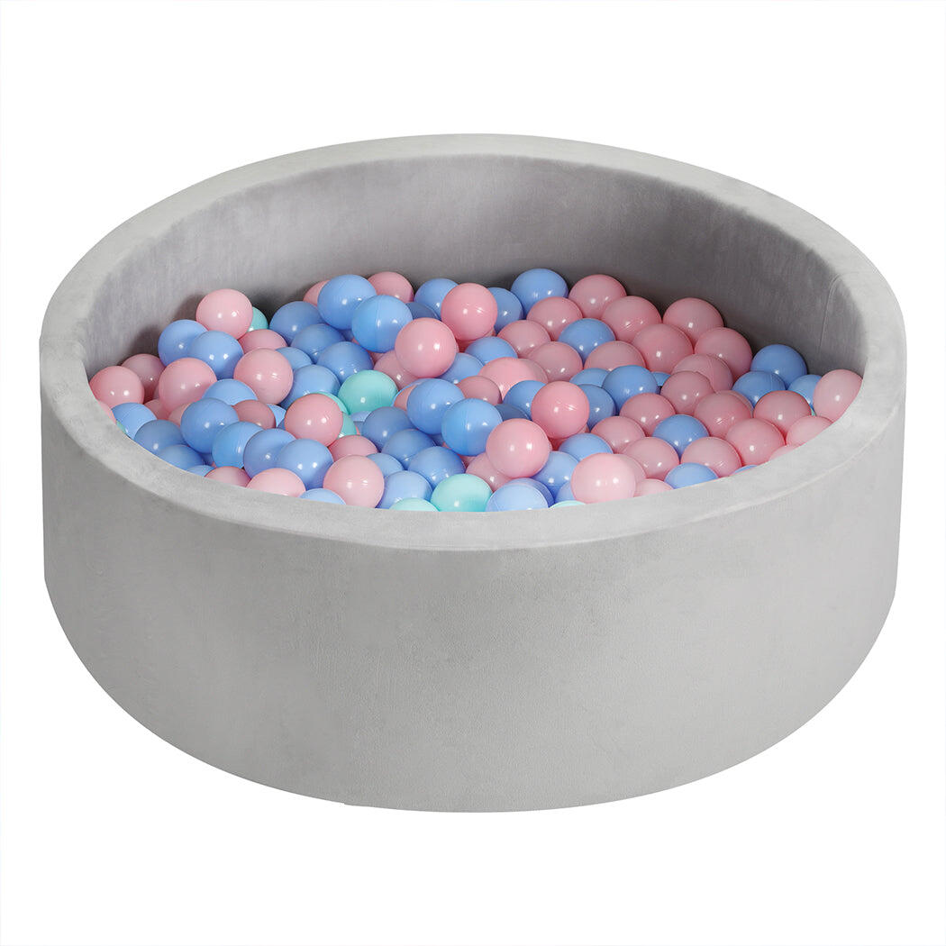 BoPeep 90x30cm Soft Baby Kids Ocean Ball Play Pot in Grey Colour with 200 Balls
