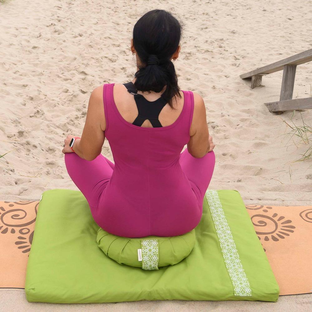 Alfombra de Meditación Zabuton Verde 3/7