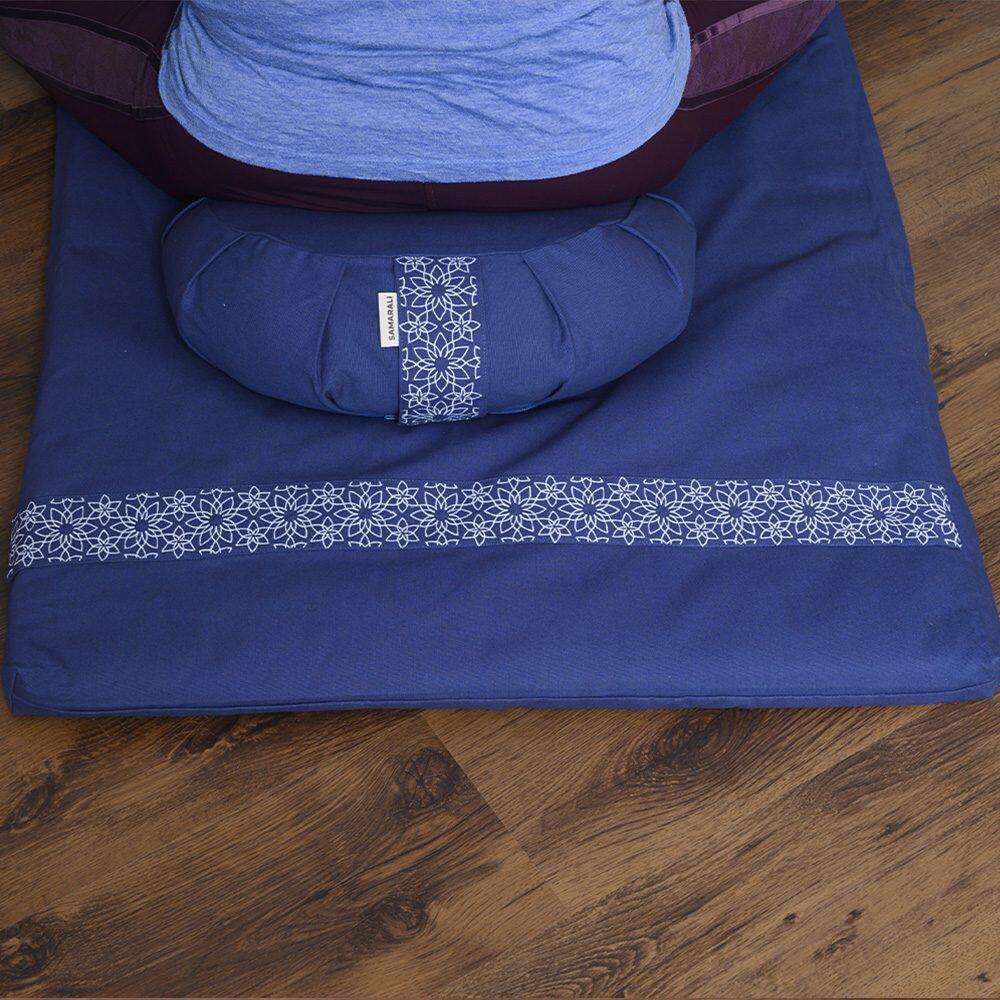 Alfombra de Meditación Zabuton Azul Mezclilla 2/5