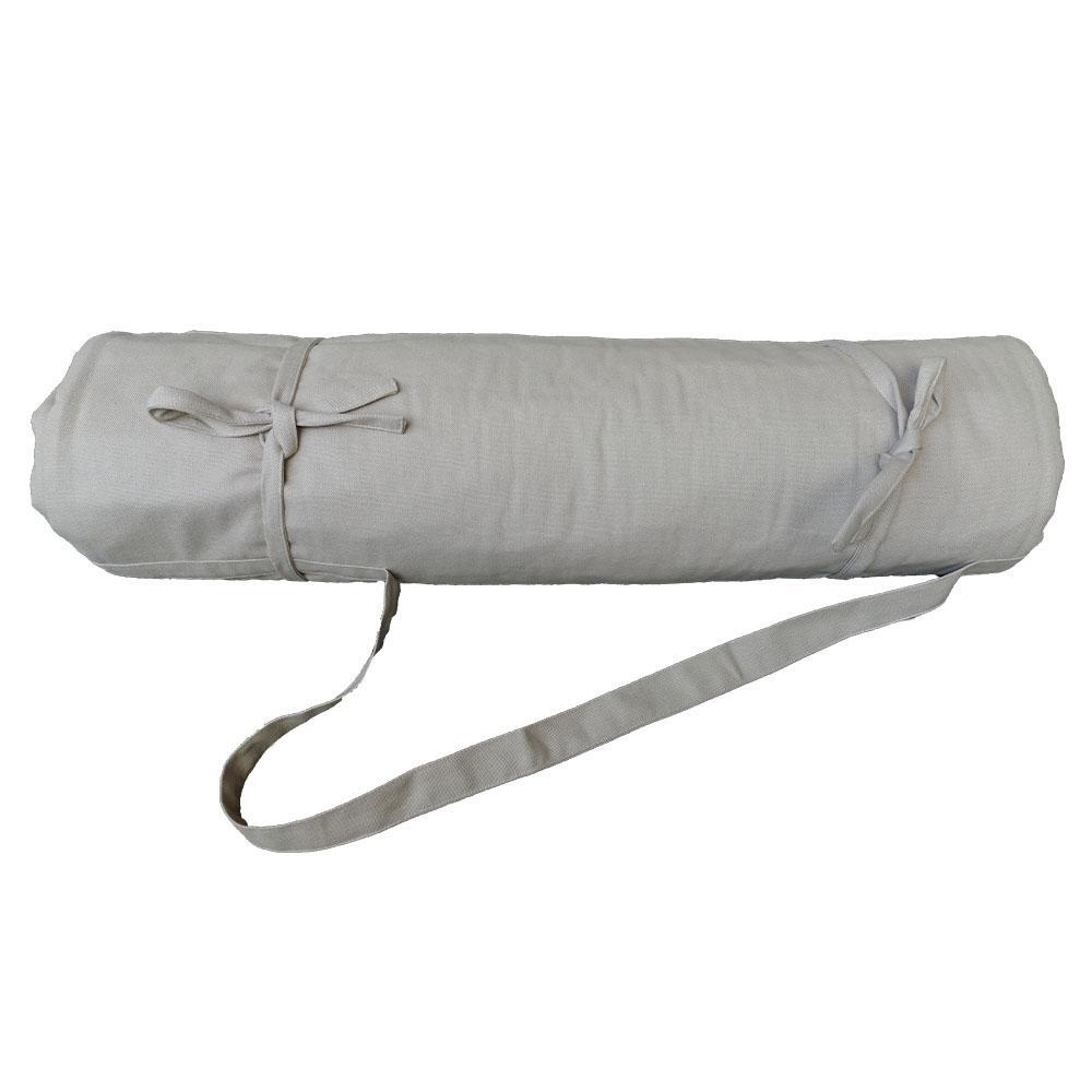 Cotton Yoga Mat with carry loop - Chateau Grey