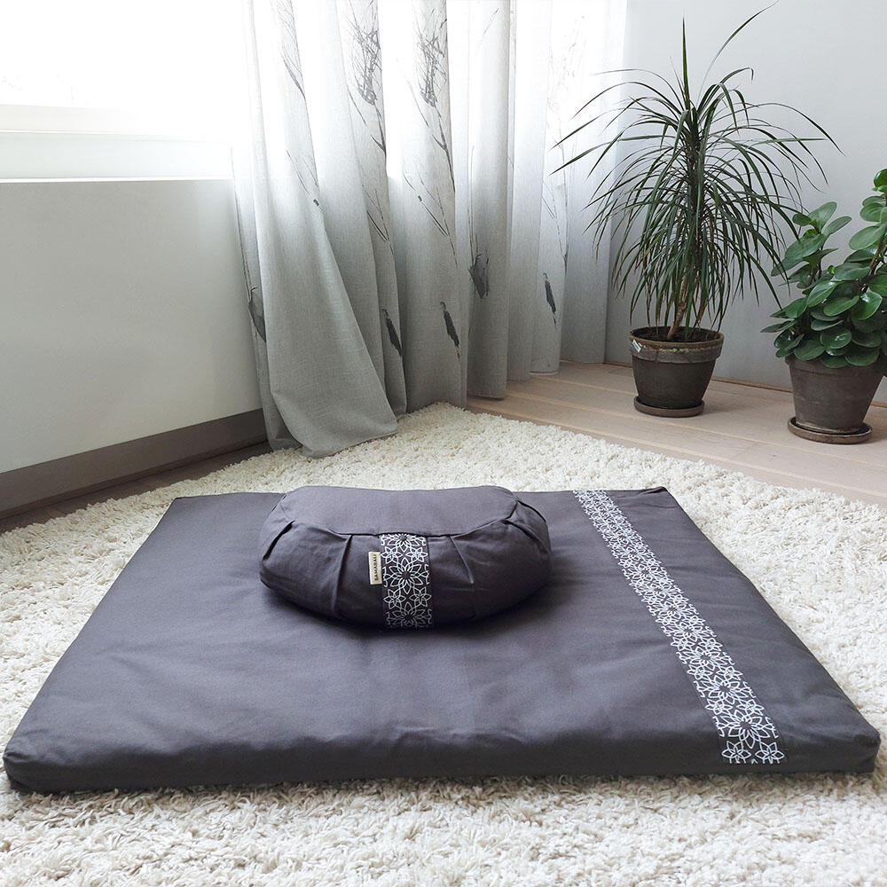 Set de meditación Samarali con Cojín Crescent Gris 2/6