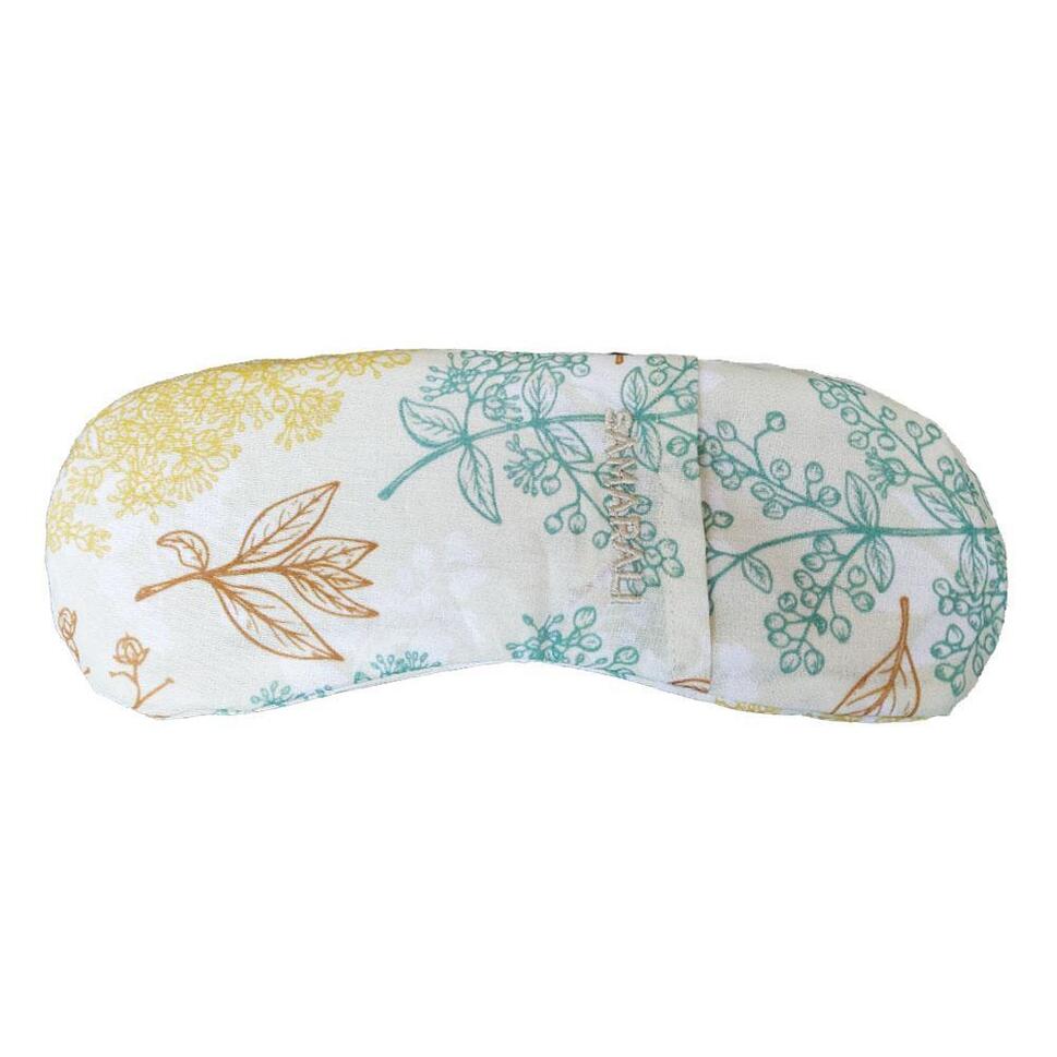 Coussin De Yoga Pour Les Yeux - Oreillers Pour Les Yeux Fleurs - Bleu | 1 Rembourrage Et 1 Housse Lavable | Graines De Lavande Et De Riz | Yoga, Méditation, Relaxation